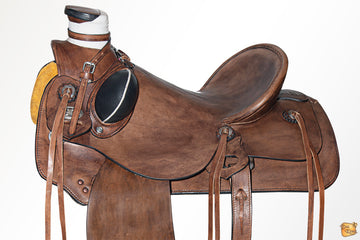 Western Horse Saddle American Leather Wade Ranch Roping Dark Brown Hilason